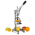 Cilio Amalfi Commercial Grade Manual Citrus Juicer, Extractor, and Juice Press, Silver Polished