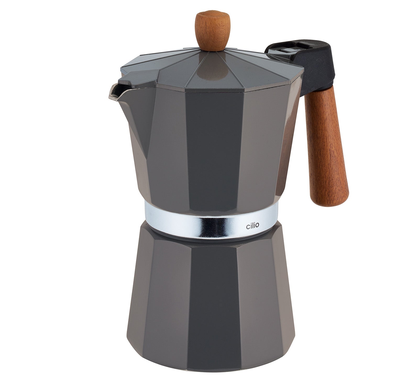 Cilio Legno Stovetop Espresso Maker, 15-Ounce