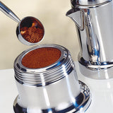 Cilio Aida Stainless Steel Stovetop Espresso Maker, Polished Stainless, 8.5 Oz.