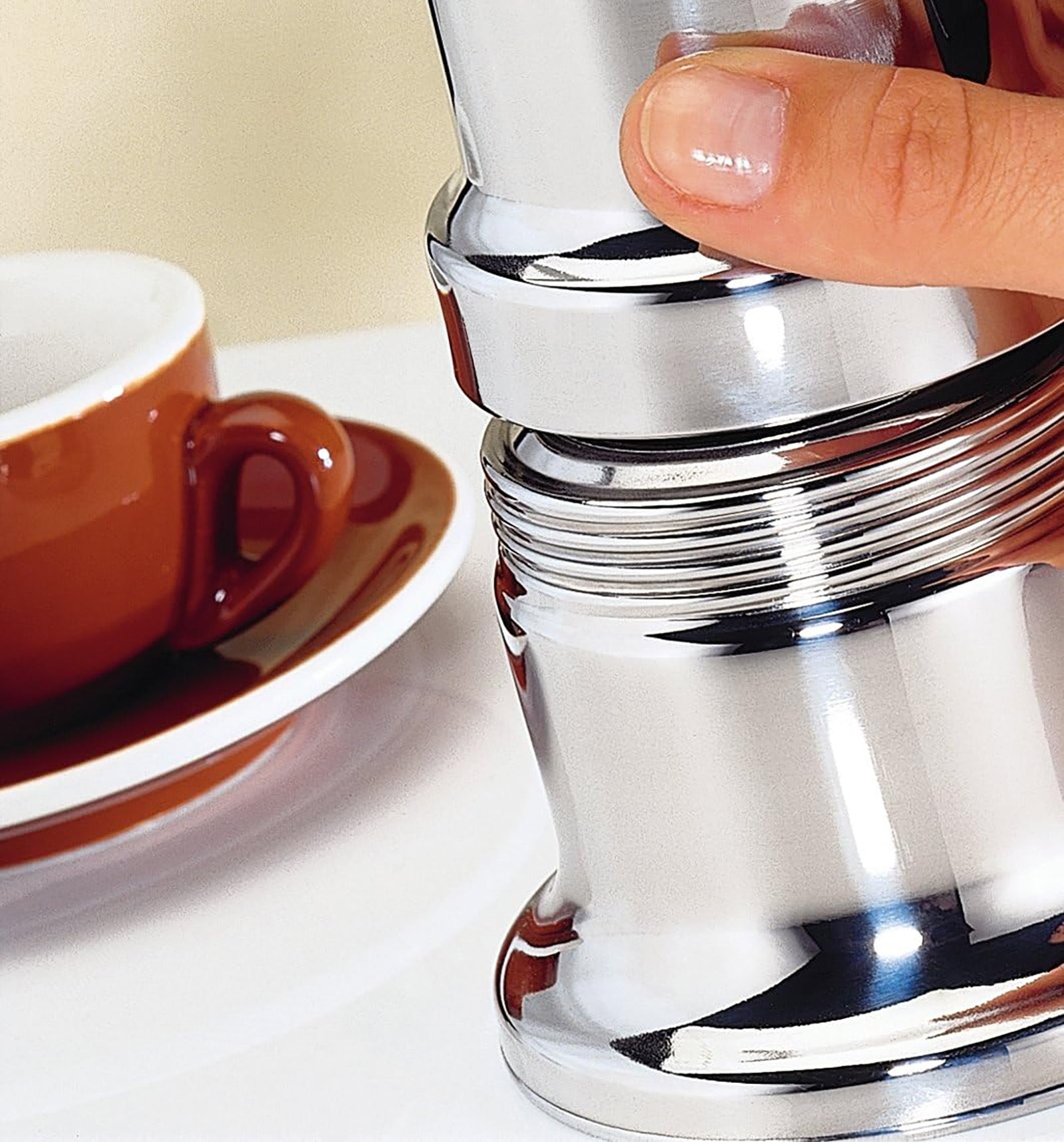 Cilio Aida Stainless Steel Stovetop Espresso Maker, Polished Stainless, 4 Oz.