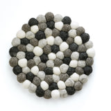 Cilio Fair Trade Virgin Sheep Wool Trivet, Handcrafted in Nepal, 8.5-Inch Round