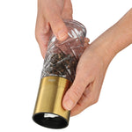 Cilio Cristallo Glass & Stainless Steel Salt and Pepper Mill, Gold