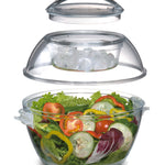 Prodyne Acrylic Iced Up Acrylic Salad To Go Bowl, 5.5 Qt.