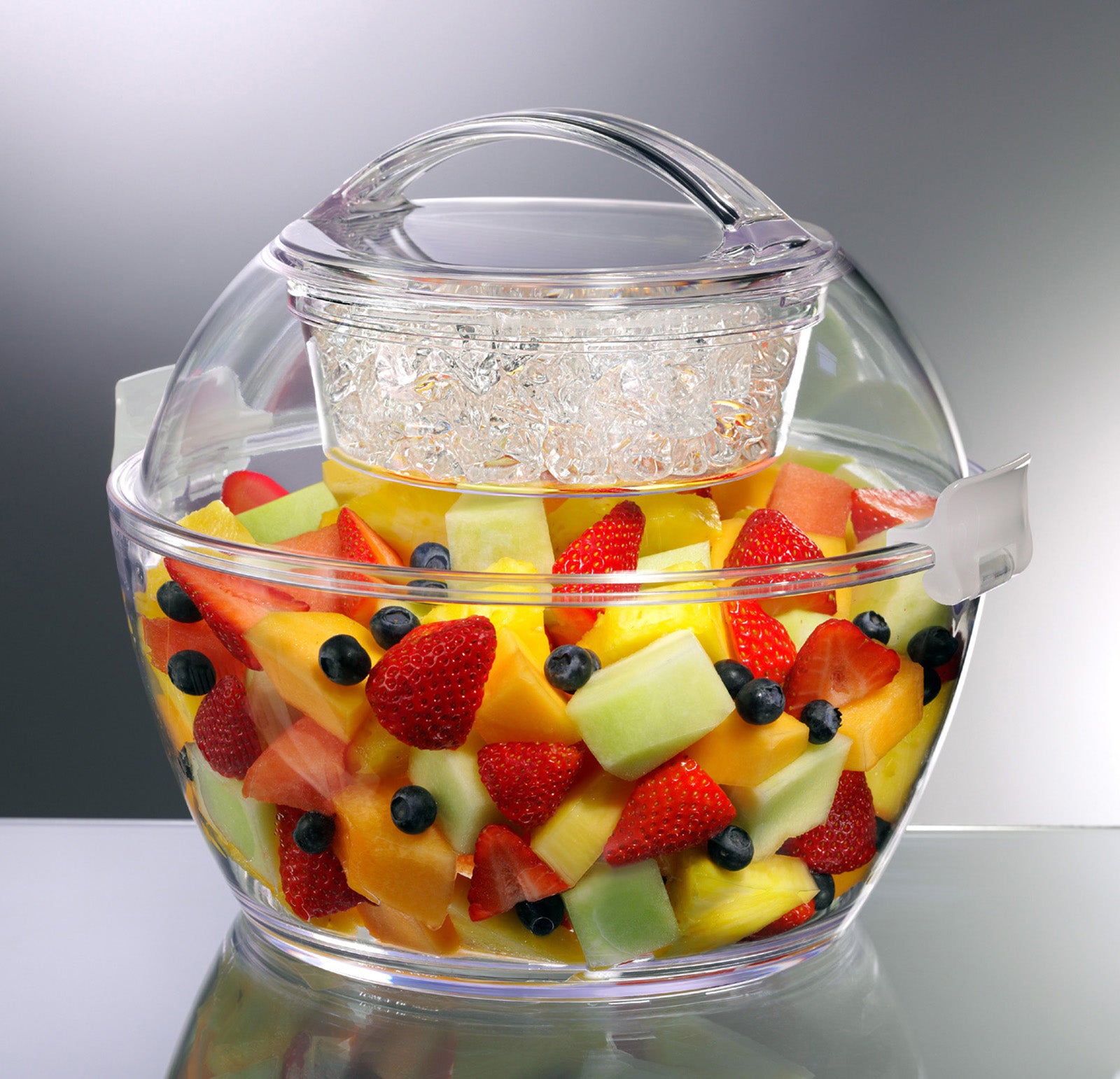 Prodyne Acrylic Iced Up Acrylic Salad To Go Bowl, 5.5 Qt.
