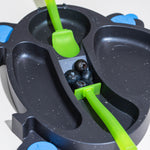 Constructive Eating UFO Theme Divided Suction Training Plate and Utensils for Kids and Toddlers