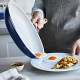 GreenPan Mid Century Modern Healthy Ceramic Cookware Set, 12-Inch Fry Pan, 1.6 Qt Saucepan, 2.8 Qt Saute Pan, Navy Blue