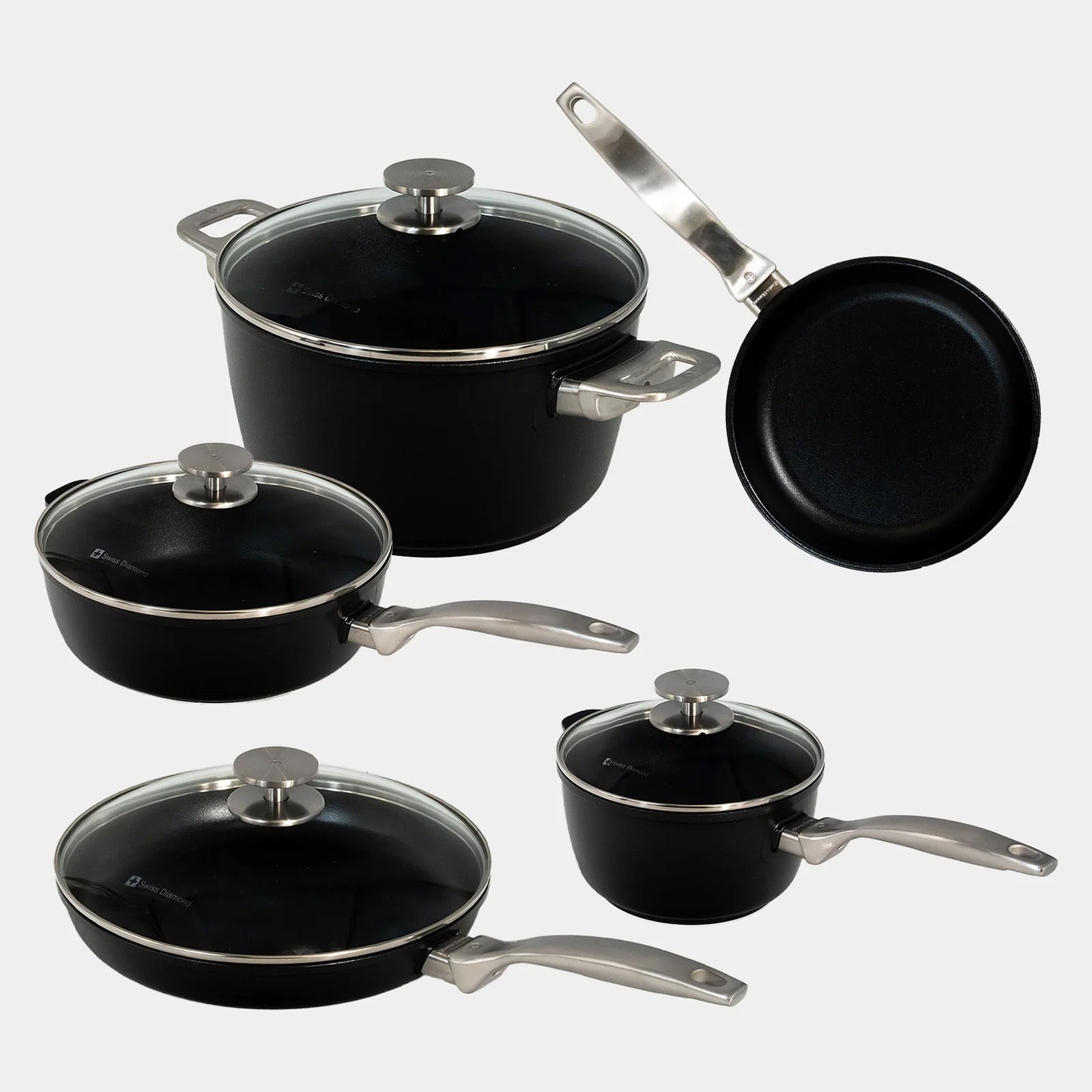 Swiss Diamond CHD 10 Piece Nonstick Cookware Set