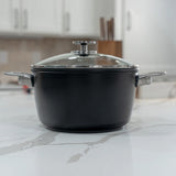 Swiss Diamond CHD Nonstick Stock Pot with Glass Lid, 8.5 qt