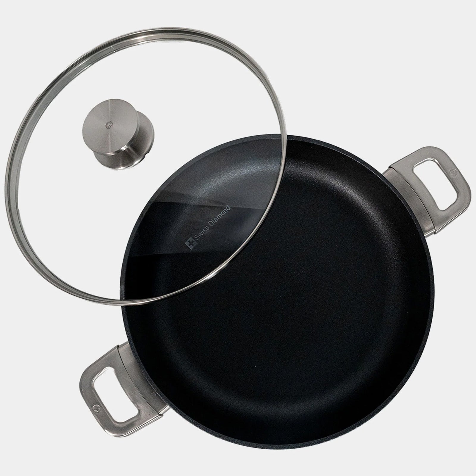 Swiss Diamond CHD Nonstick Sauteuse with Glass Lid, 3.7 qt