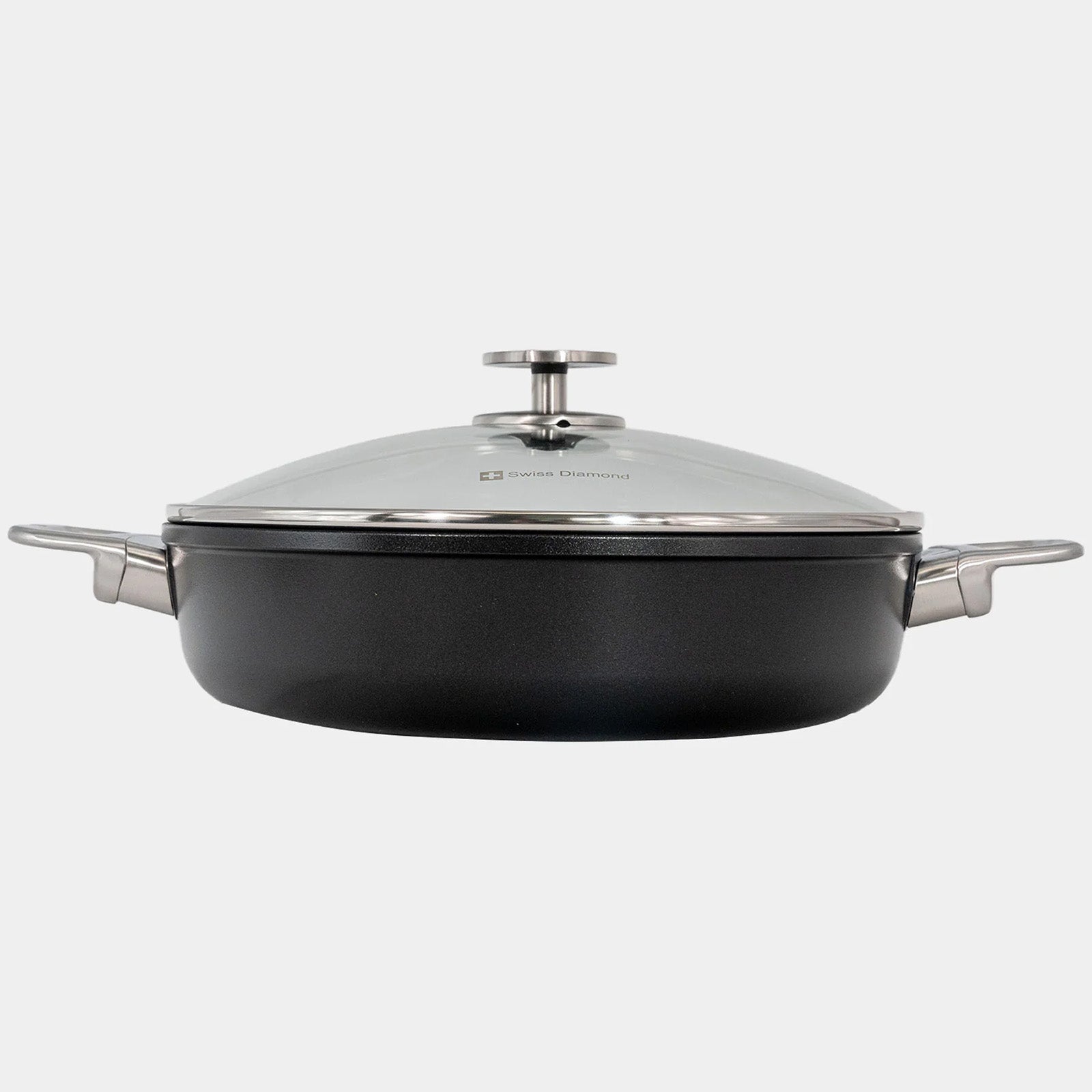 Swiss Diamond CHD Nonstick Sauteuse with Glass Lid, 4.8 qt
