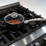 Swiss Diamond CHD Nonstick Saucepan with Glass Lid, 2.2 qt