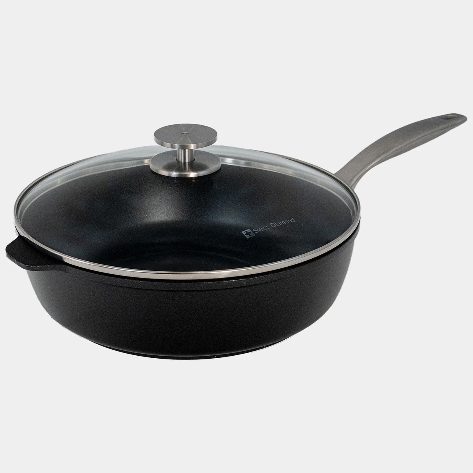Swiss Diamond CHD Nonstick Saute Pan with Glass Lid, 4.1 qt