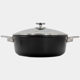 Swiss Diamond CHD Nonstick Braiser with Glass Lid, 5.3 qt