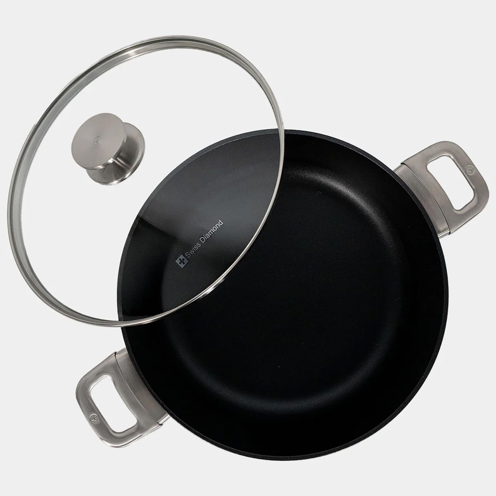 Swiss Diamond CHD Nonstick Braiser with Glass Lid, 7.2 qt