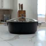 Swiss Diamond CHD Nonstick Braiser with Glass Lid, 7.2 qt
