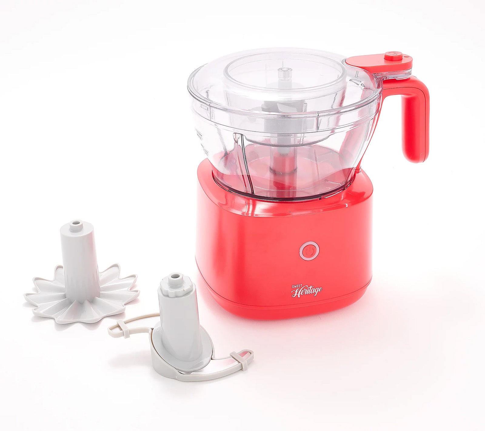 Henning Lee Carla Hall 2-in-1 Cordless Chopper, 4.2 Cup, Tomato