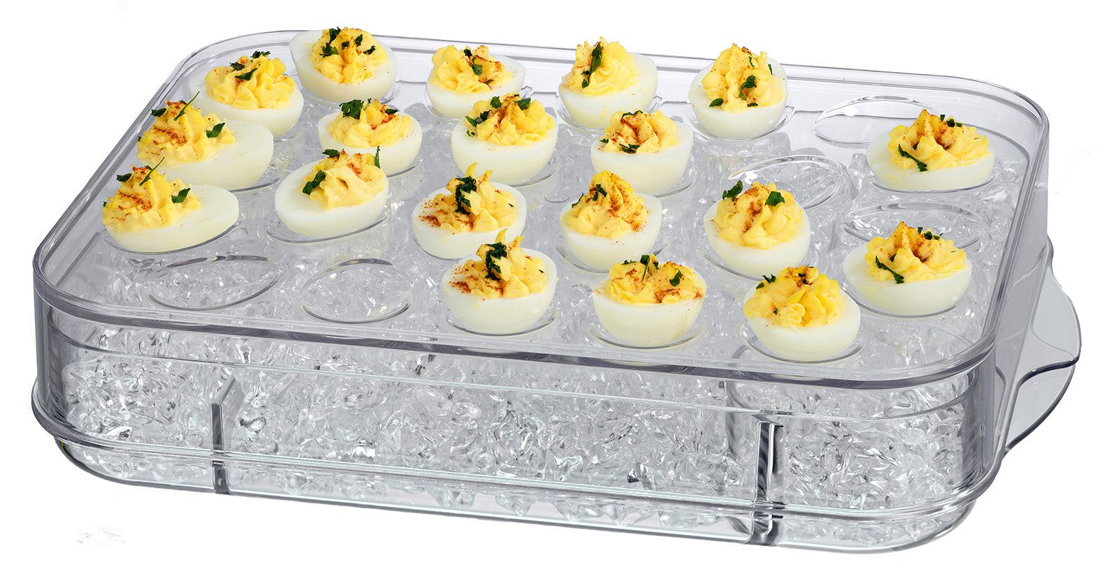 Prodyne Charcuterie On Ice & Deviled Eggs On Ice Platter 2 Piece Serving Set