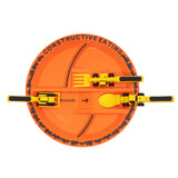 Constructive Eating Construction Utensil and Divided Plate Set for Kids and Toddlers
