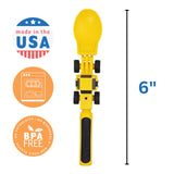Constructive Eating Construction Utensil and Divided Plate Set for Kids and Toddlers