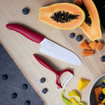 Kyocera Advanced Ceramic Horizontal Y Peeler, Red