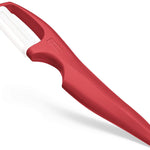 Kyocera Advanced Ceramic Vertical Double Edge Blade Vegetable Peeler, Red