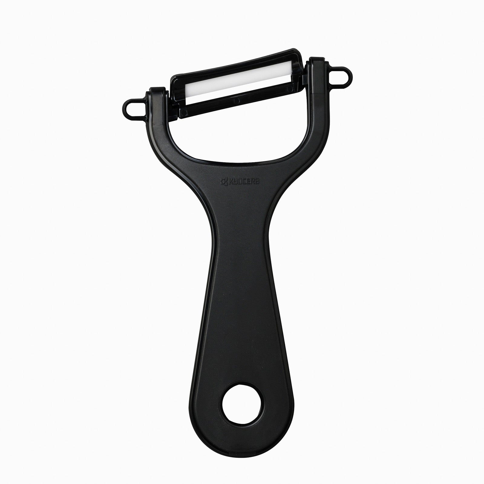 Kyocera Advanced Ceramic Soft Grip Double Edge Blade Soft Grip Peeler, Black