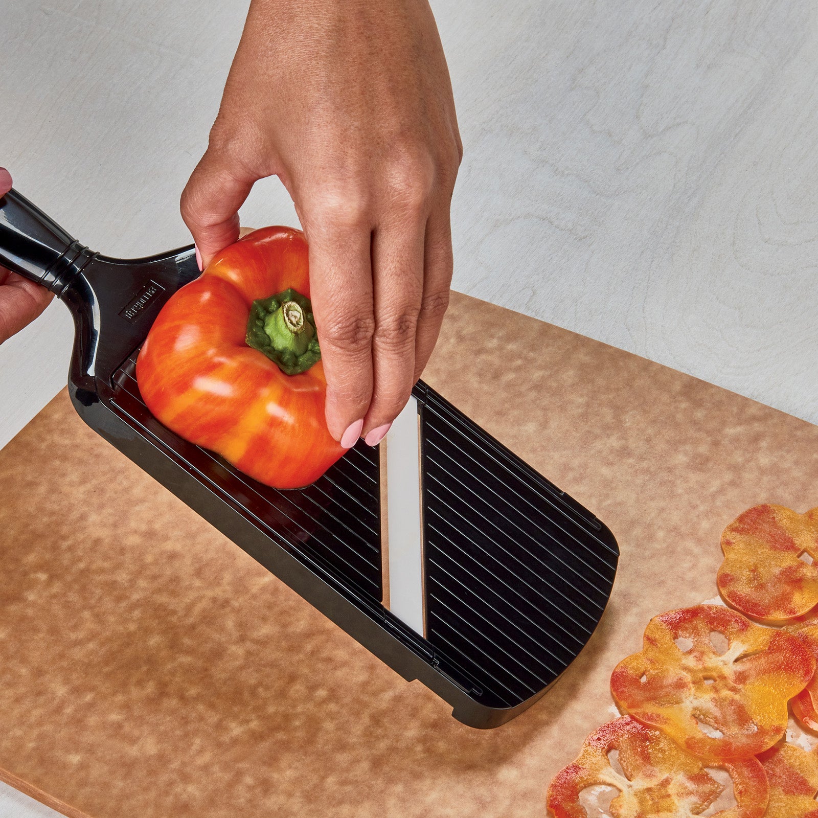 Kyocera Advanced Ceramics Adjustable Mandoline Slicer w/ Handguard, Black