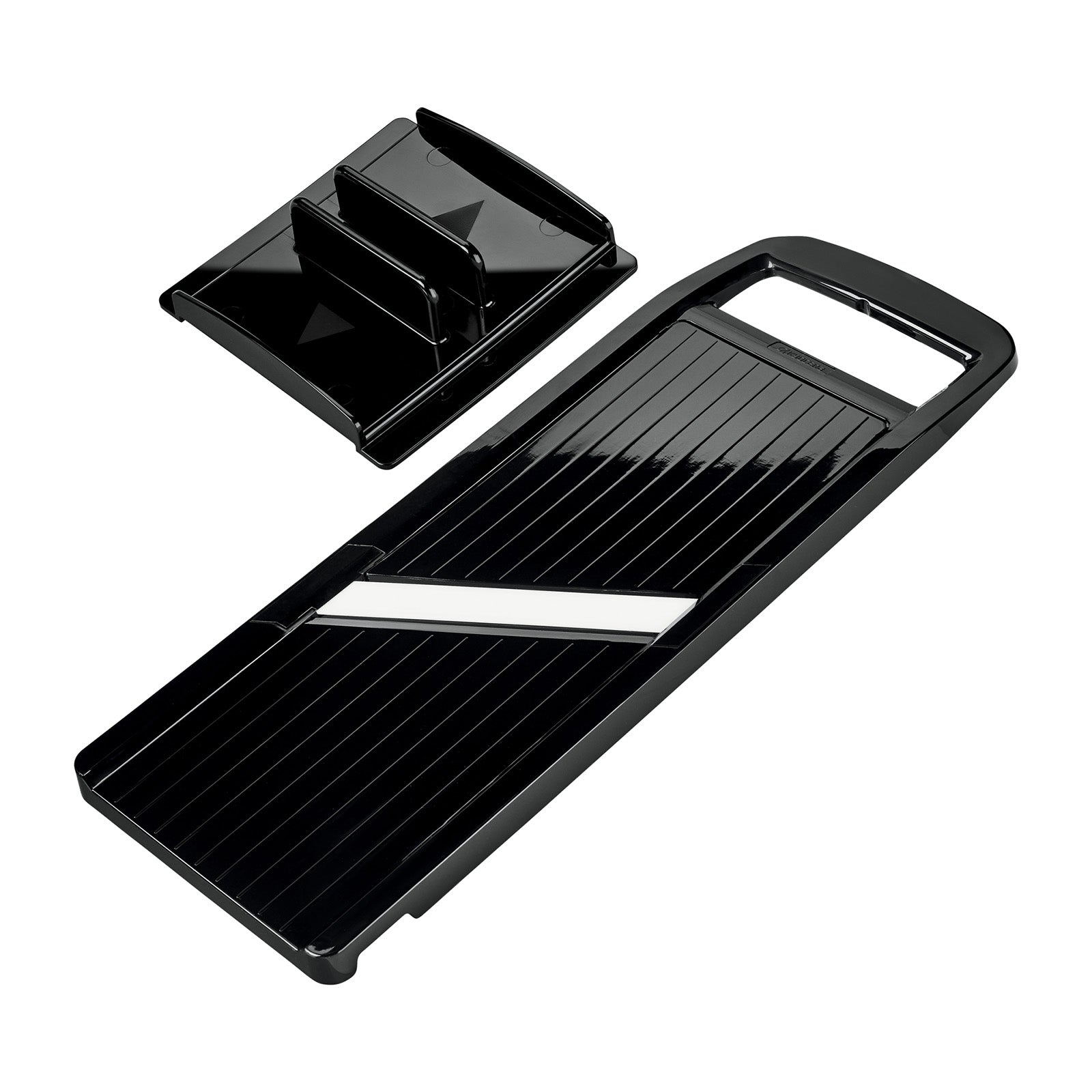 Kyocera Advanced Ceramics Adjustable Wide Slicer w/ Handguard, Black