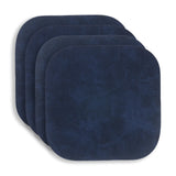 KAF Home Santiago Rectangular Bio Based Vinyl Coasters, Set of 4, Blue