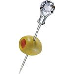 Prodyne Diamond Head Martini Picks, Set of 6, Acrylic and Stainless Steel