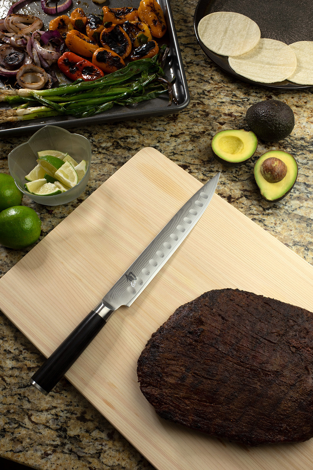 Shun Classic 2-Piece Carving Set, 9" Hollow-Ground Slicing Knife & Carving Fork in Gift Box