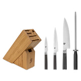 Shun Classic 5-Piece Starter Knife Block Set with Slimline Block