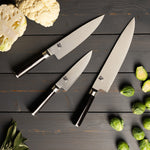 Shun Classic 3 Piece Starter Set, Chef's Knife, Paring Knife, Utility Knife