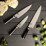 Shun Classic 3 Piece Starter Set, Chef's Knife, Paring Knife, Utility Knife