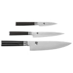 Shun Classic 3 Piece Starter Set, Chef's Knife, Paring Knife, Utility Knife