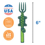 Constructive Eating Dinosaur Utensil and Divided Plate Set for Kids and Toddlers