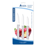 Rada Paring Knives Galore ProPak 3 Piece Knife Set, Silver Handless