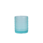D&V By Fortessa Jupiter Double Old Fashion Glass, 10 ounce, Set of 6, Pool Blue