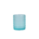 D&V By Fortessa Jupiter Double Old Fashion Glass, 10 ounce, Set of 6, Pool Blue