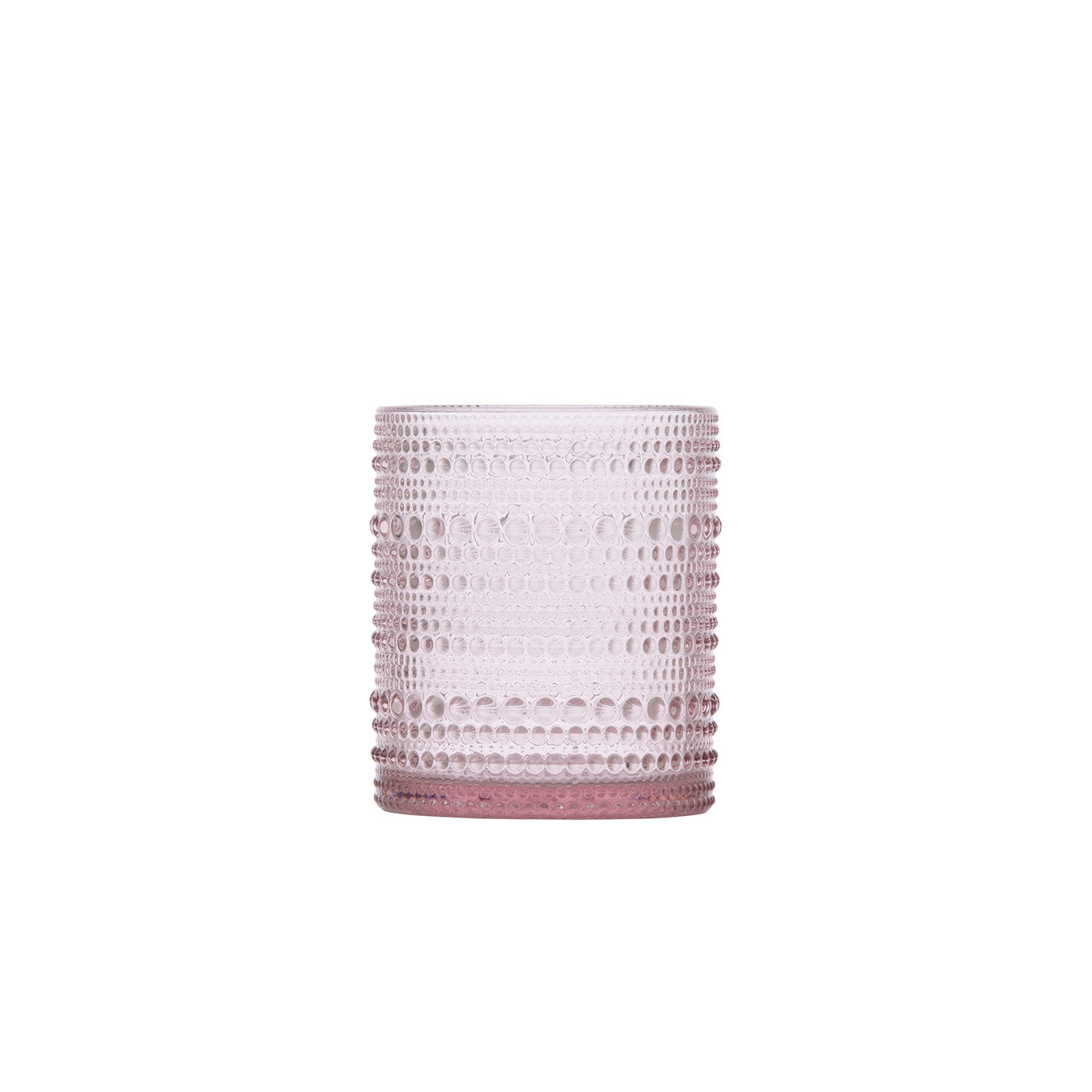 D&V By Fortessa Jupiter Double Old Fashion Glass, 10 ounce, Set of 6, Pink