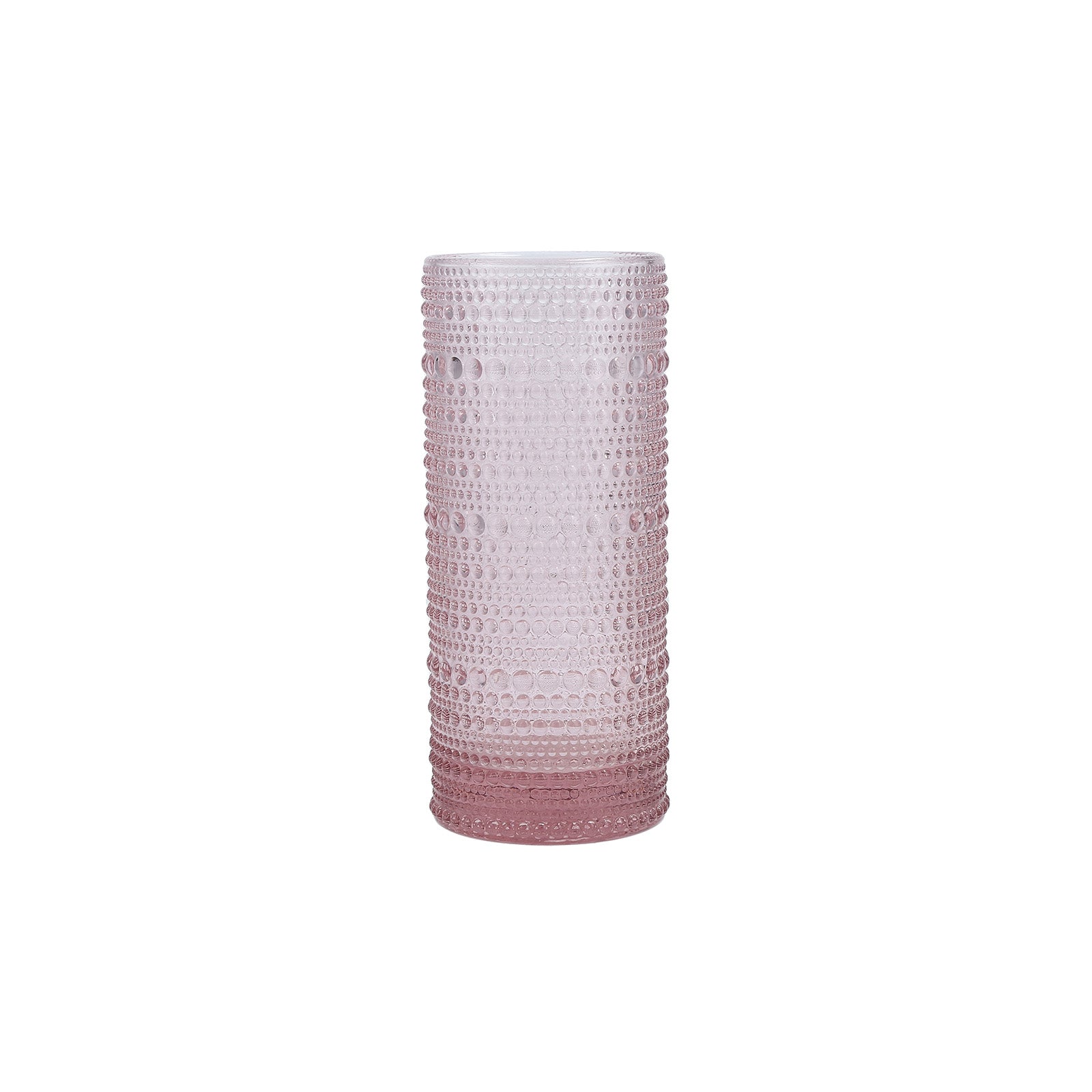 D&V By Fortessa Jupiter Highball Fashion Glass, 10.8 ounce, Set of 6, Pink
