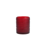 D&V By Fortessa Jupiter Double Old Fashion Glass, 10 ounce, Set of 6, Red