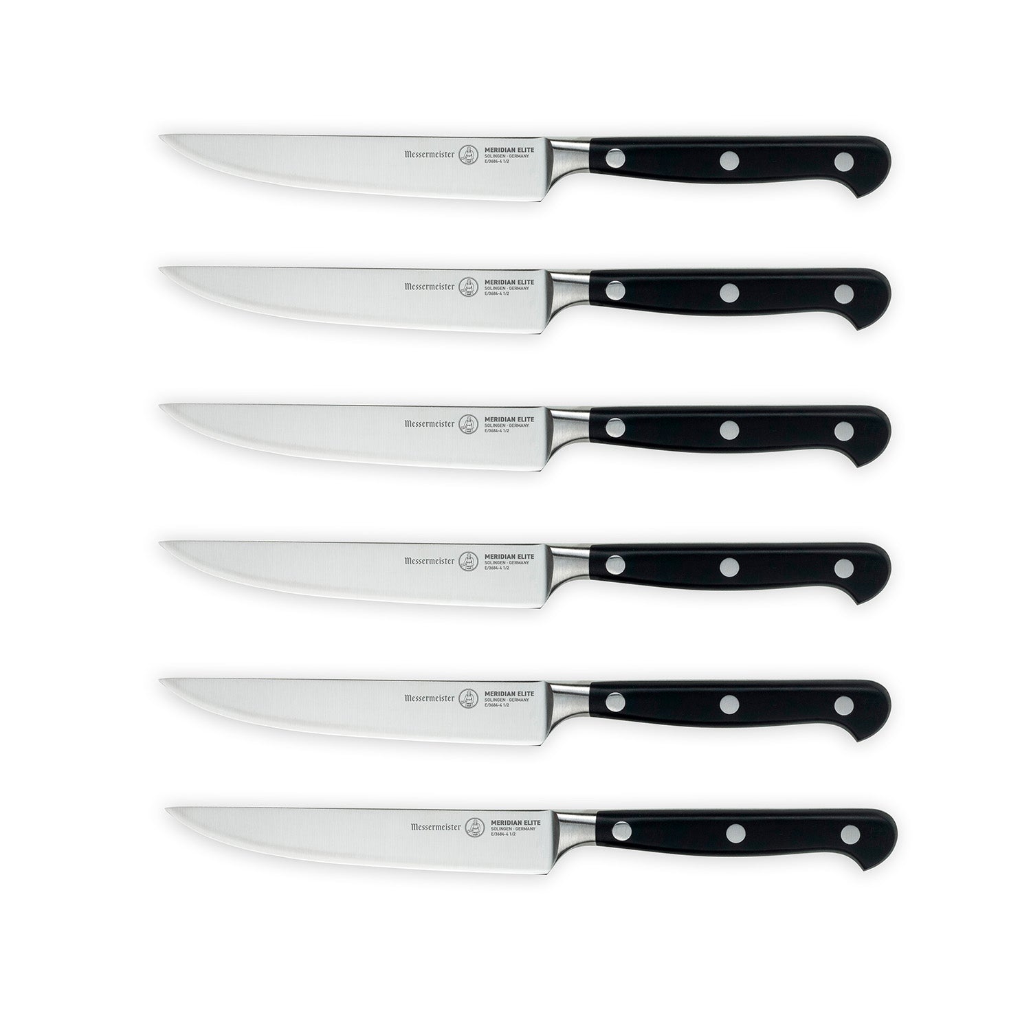 Messermeister Meridian Elite 6 Piece Fine Edge Steak Set in Steak Knife Pouch