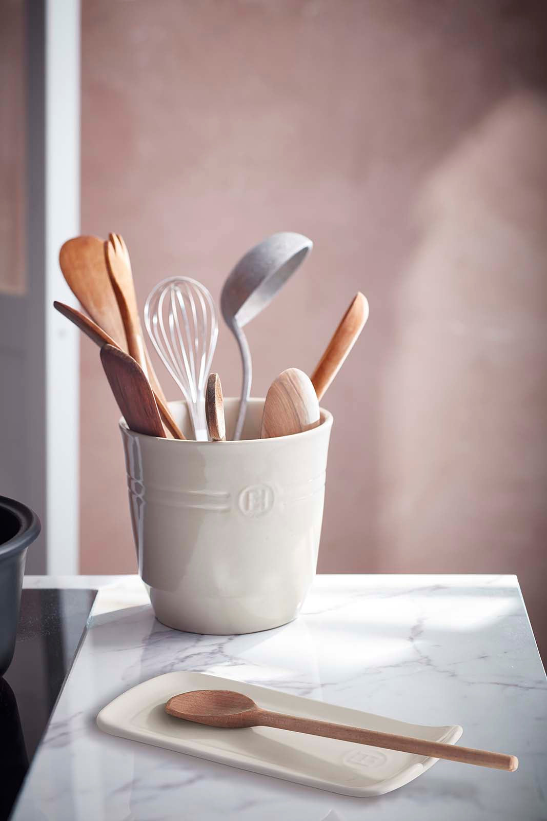 Emile Henry Utensil Pot, 4.5-Inch Diameter x 5.1-Inch High, Clay