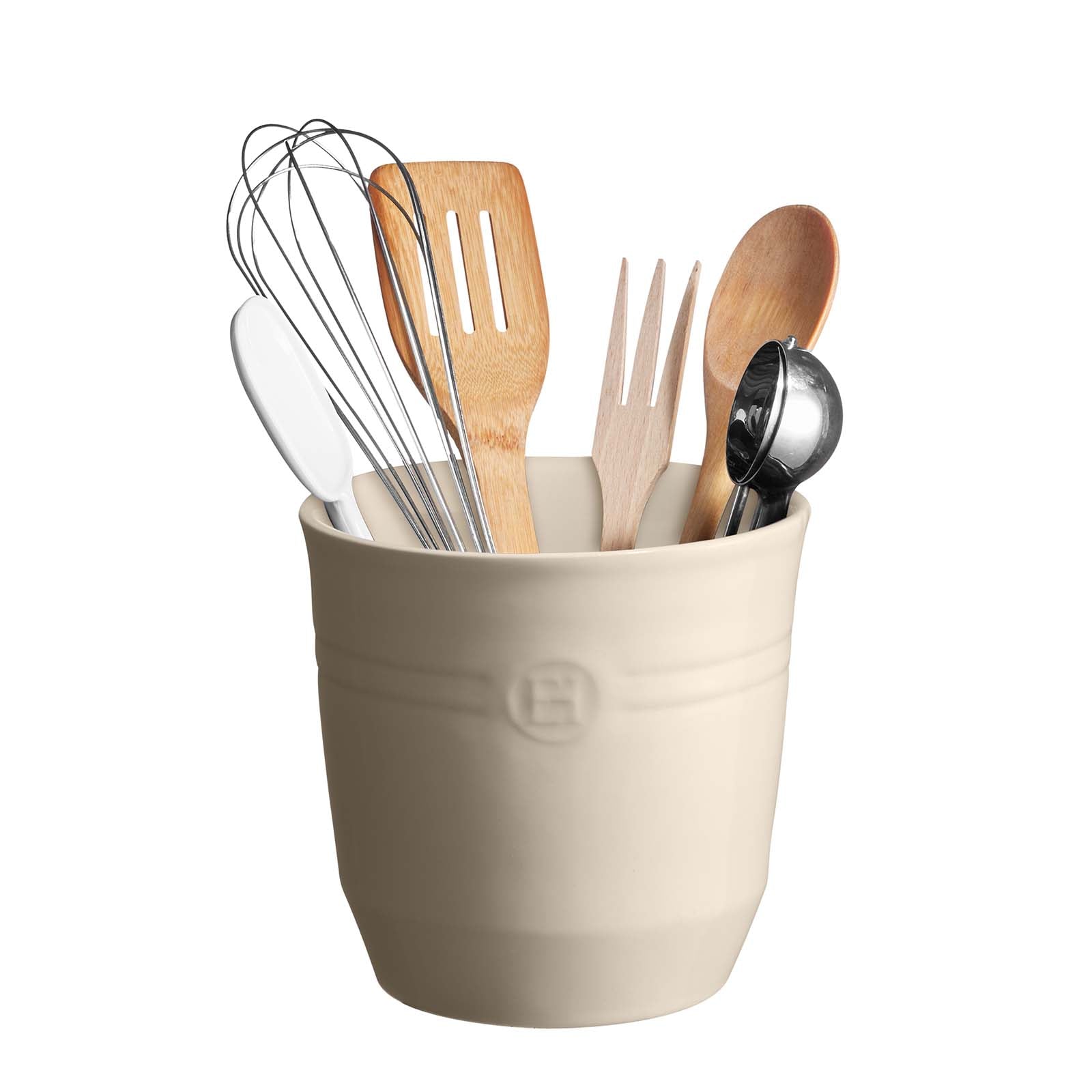 Emile Henry Large Utensil Pot, 6.3-Inch Diameter x 6.7-Inch High, Clay