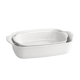 Emile Henry Rectangular Baking Dish, Set of 2, 1.25 qt, 2.4 qt, Flour