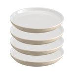 Emile Henry Everyday Dinnerware 8 Inch Salad and Dessert Plate, Sugar, Set of 4
