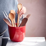 Emile Henry Large Utensil Pot, 6.3-Inch Diameter x 6.7-Inch High, Burgundy