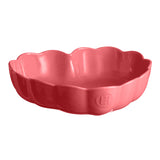 Emile Henry Madeleine Heart Shaped Cake Dish, Rose