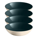 Emile Henry Everyday Dinnerware 8.75 Inch Pasta Bowl, 1 Qt, Ocean, Set of 4